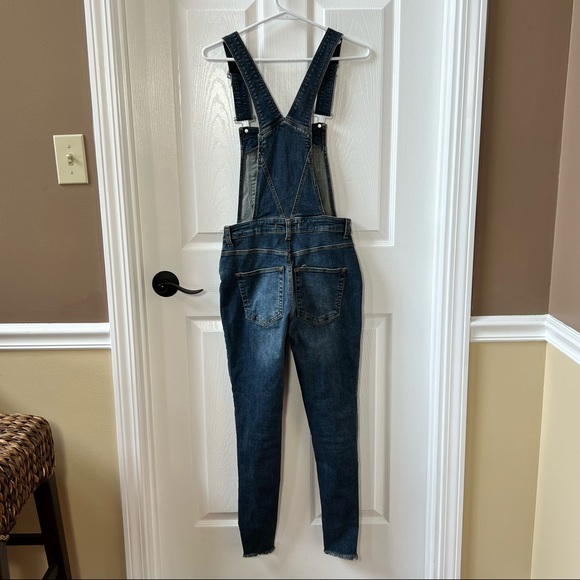 ⭐️ Free People Denim Jean Overalls Coveralls Size 26R - Picture 11 of 13
